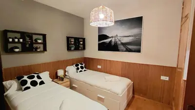 Cama o camas de una habitación en Portalet - Luminoso con vistas a pistas, terraza y garaje - BY PIRINEOS360