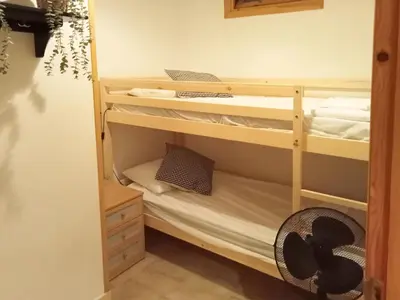 Litera o literas de una habitación en Apartamentos Valle de Tena - Biescas 3000