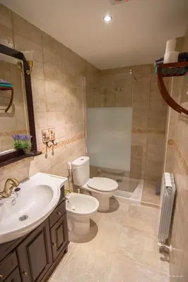 Un baño de Apartamentos Turisticos Rio Gallego