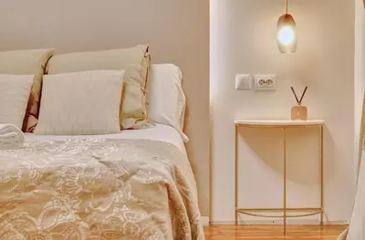 Cama o camas de una habitación en Heart of Pamplona Apartments III by clabao