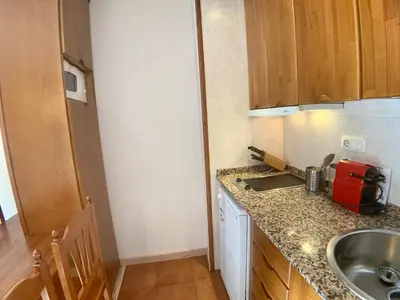 Una cocina o zona de cocina en Apartamentos Los Lagos