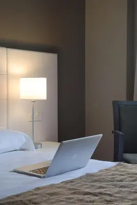 Cama o camas de una habitación en Hotel Balneario Alhama de Aragón