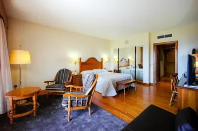 Cama o camas de una habitación en Hotel Can Boix de Peramola