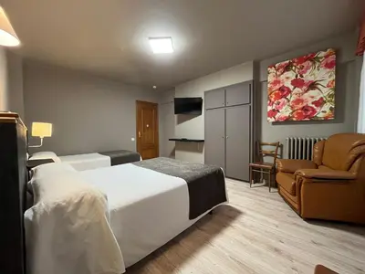 Cama o camas de una habitación en Hotel Joan Canejan