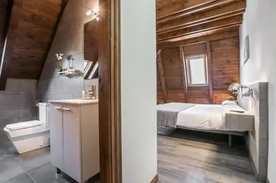 Cama o camas de una habitación en Hotel SNÖ Mont Romies