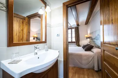 Cama o camas de una habitación en Apartamentos Casa Pichuana