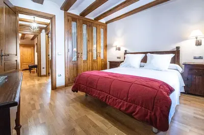 Cama o camas de una habitación en Apartamentos Casa Pichuana