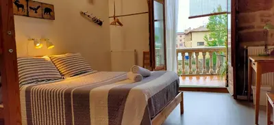 Cama o camas de una habitación en Albergue Valderrobres Auto check-in