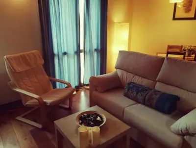 Zona de estar de Coqueto Apartamento Dúplex en Roda de Isábena