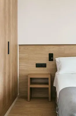 Cama o camas de una habitación en Hotel Terradets