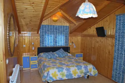 Cama o camas de una habitación en Casa Telma y Hugo