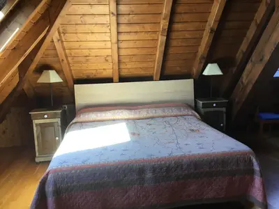 Cama o camas de una habitación en Casa Rural Roncesvalles