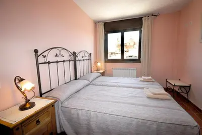 Cama o camas de una habitación en Apartamentos de turismo rural Las Eras