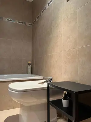 Un baño de Acogedor Apartamento En Huesca