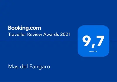 Certificado, premio, señal o documento que está expuesto en Mas del Fangaro