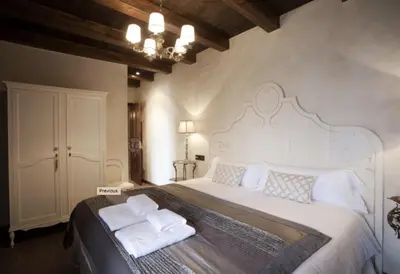 Cama o camas de una habitación en Casa Rural Cirera D'Avall