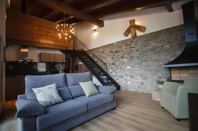 Zona de estar de El Paller de Casa Parramon