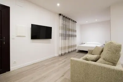 Una televisión o centro de entretenimiento en Apartamentos La Jasa