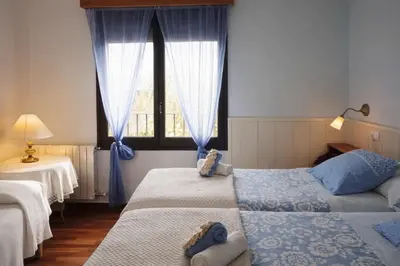 Cama o camas de una habitación en Apartament amb llar de foc - Golfes Cal Gravat