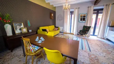 Zona de estar de Groc Rooms