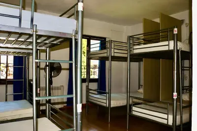 Litera o literas de una habitación en Albergue Puente para peregrinos