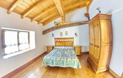 Cama o camas de una habitación en Casa Rural Borda Lenco