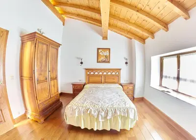 Cama o camas de una habitación en Casa Rural Borda Lenco
