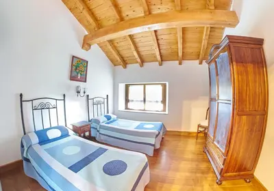 Cama o camas de una habitación en Casa Rural Borda Lenco