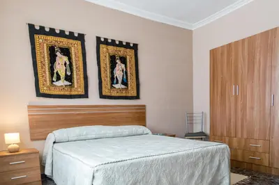 Cama o camas de una habitación en El Rincón de las Bardenas