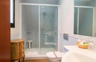 Un baño de Hotel Restaurant Cal Petit