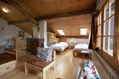 Cama o camas de una habitación en La Caseta del bosc de Sort
