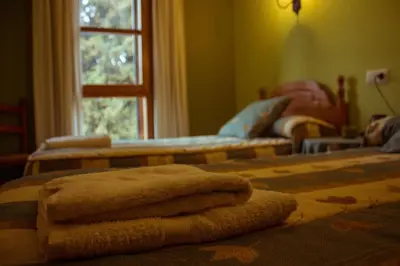 Cama o camas de una habitación en Casa rural Bal D'Onsella