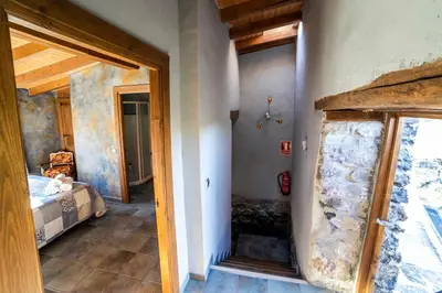 Cama o camas de una habitación en Casa Rural El Huerto de la Fragua