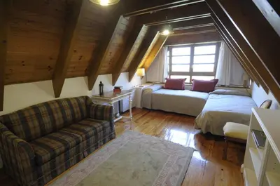 Cama o camas de una habitación en Apartament Araneu