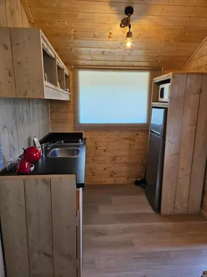 Una cocina o zona de cocina en Camping La Ribera Salada