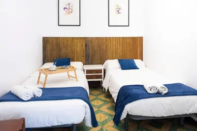 Cama o camas de una habitación en Casa Arbós Casa rural a Arbeca, les Garrigues