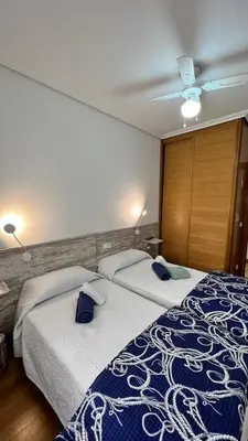 Cama o camas de una habitación en Pensión Buen Camino
