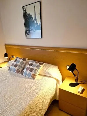 Cama o camas de una habitación en Sierco Apartamentos Ainsa