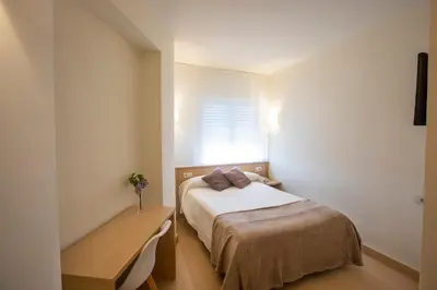 Cama o camas de una habitación en Hotel Ciudad De Calahorra