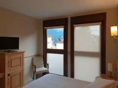Cama o camas de una habitación en Hotel Alda A Boira