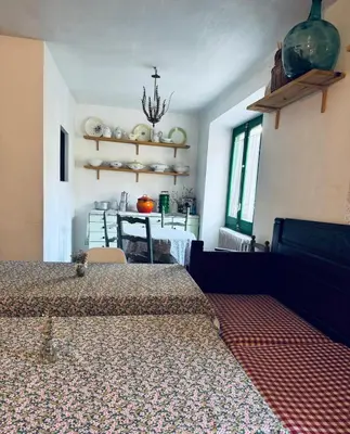 Cama o camas de una habitación en Casa Rural Valle de Tena