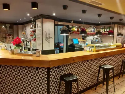 El salón o zona de bar de Hostal Jaime I