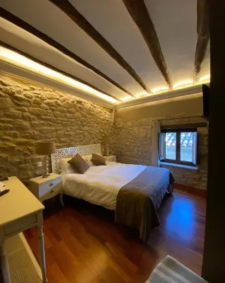 Cama o camas de una habitación en Hotel del Sitjar