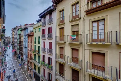 Vista general de Pamplona o vista desde el apartamento