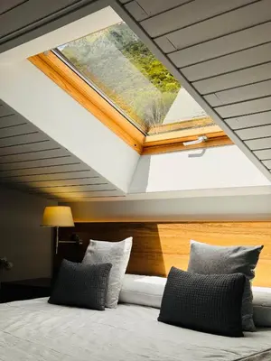 Cama o camas de una habitación en Hotel L'Aüt