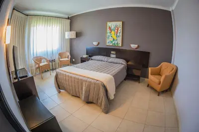 Cama o camas de una habitación en Hotel Gran Sol