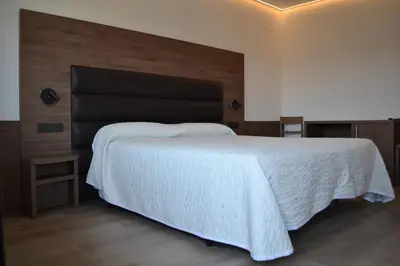 Cama o camas de una habitación en Hotel Gran Sol