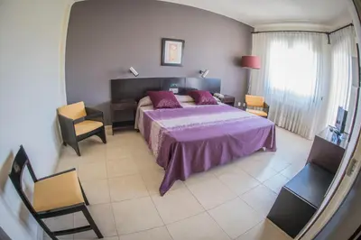 Cama o camas de una habitación en Hotel Gran Sol