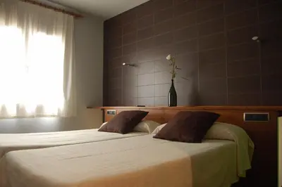 Cama o camas de una habitación en Fonda Farré