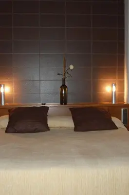 Cama o camas de una habitación en Fonda Farré